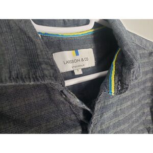 LARSSON & Co Shirt Mens S Stockholm Stripe Button Down Long Sleeve Cotton‎ Weave